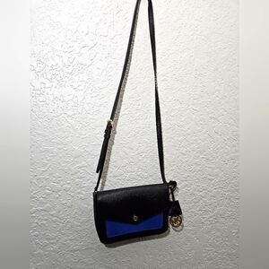 Michael Kors Black and Blue Crossbody Bag